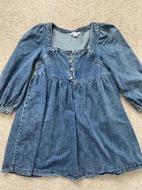 Baltic Børn Denim Square Neck Top. Size M.